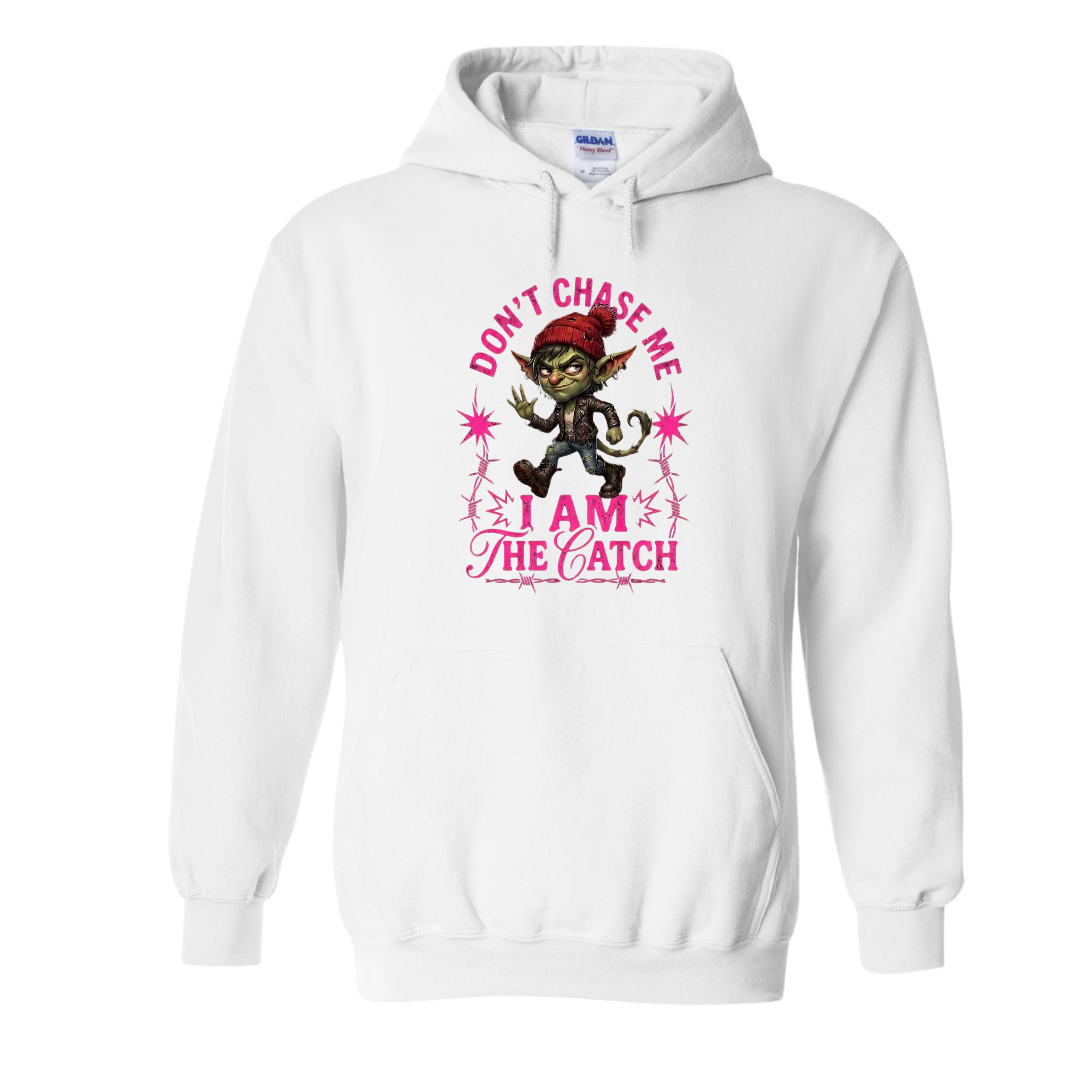 Don't Chase Me I'm The Catch Male Version White - Pullover Hoodie