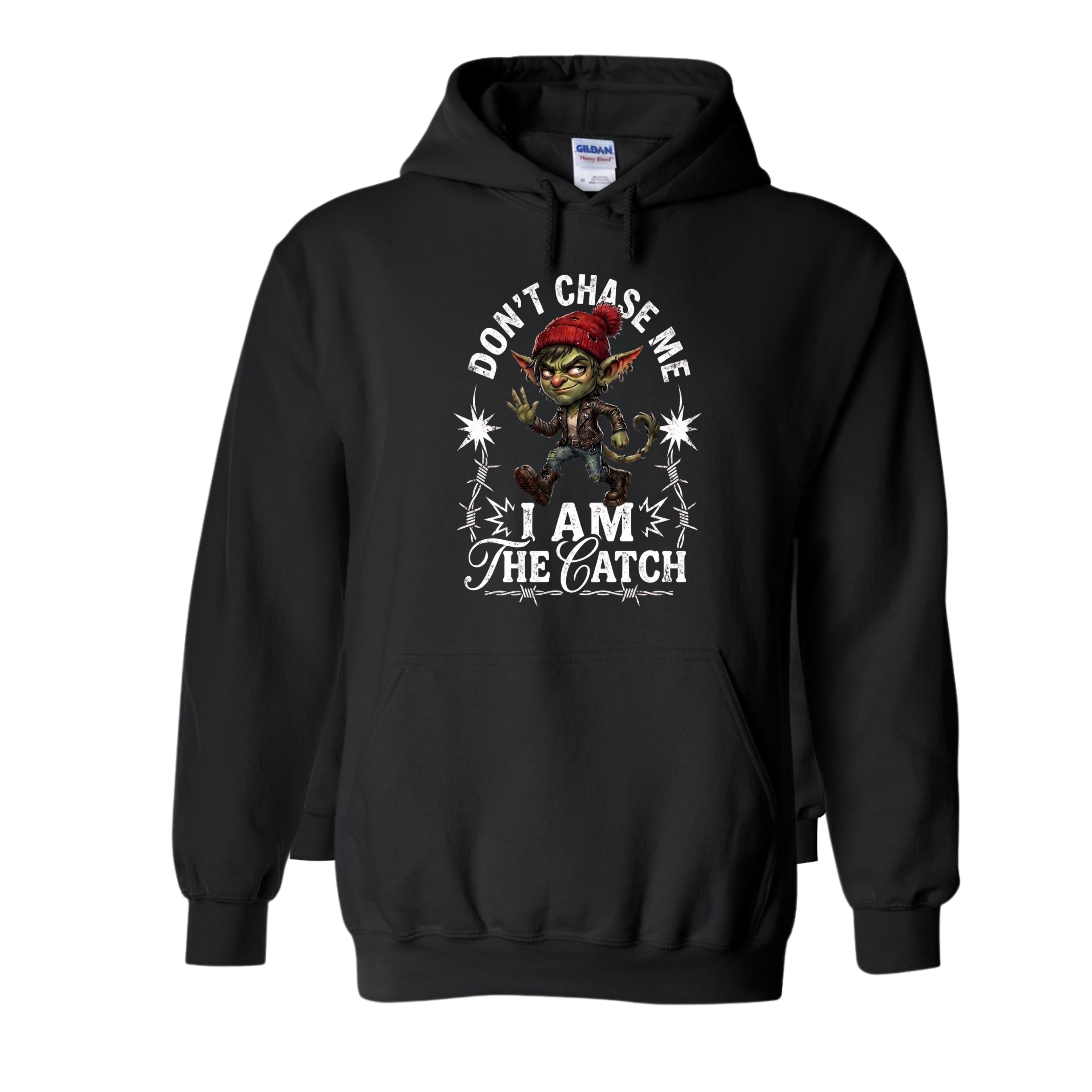 Don't Chase Me I'm The Catch Male Version Black - Pullover Hoodie